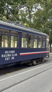 The Hilfigher Racing club tram